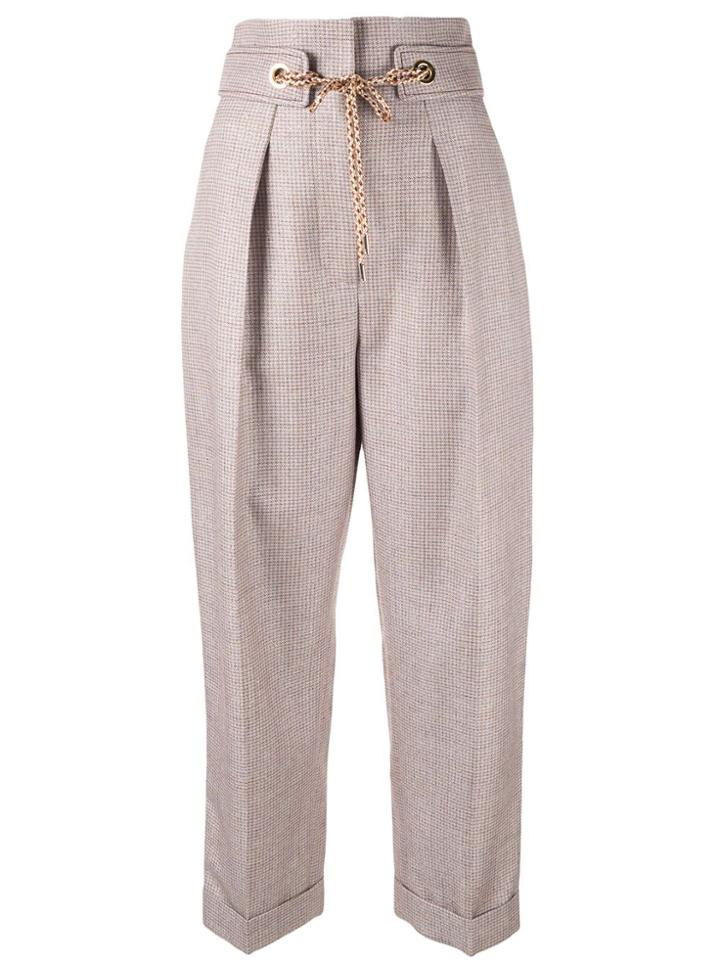 Peter Pilotto Lurex Tailored High Waist Pant Peter Pilotto - Neutrals