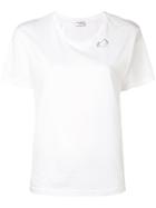 Saint Laurent Sl Heart Logo Print T-shirt - White