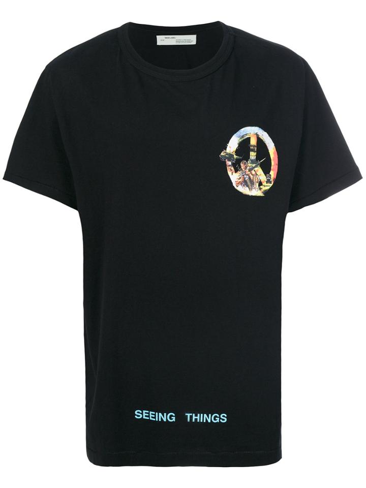 Off-white Printed Crewneck T-shirt - Black
