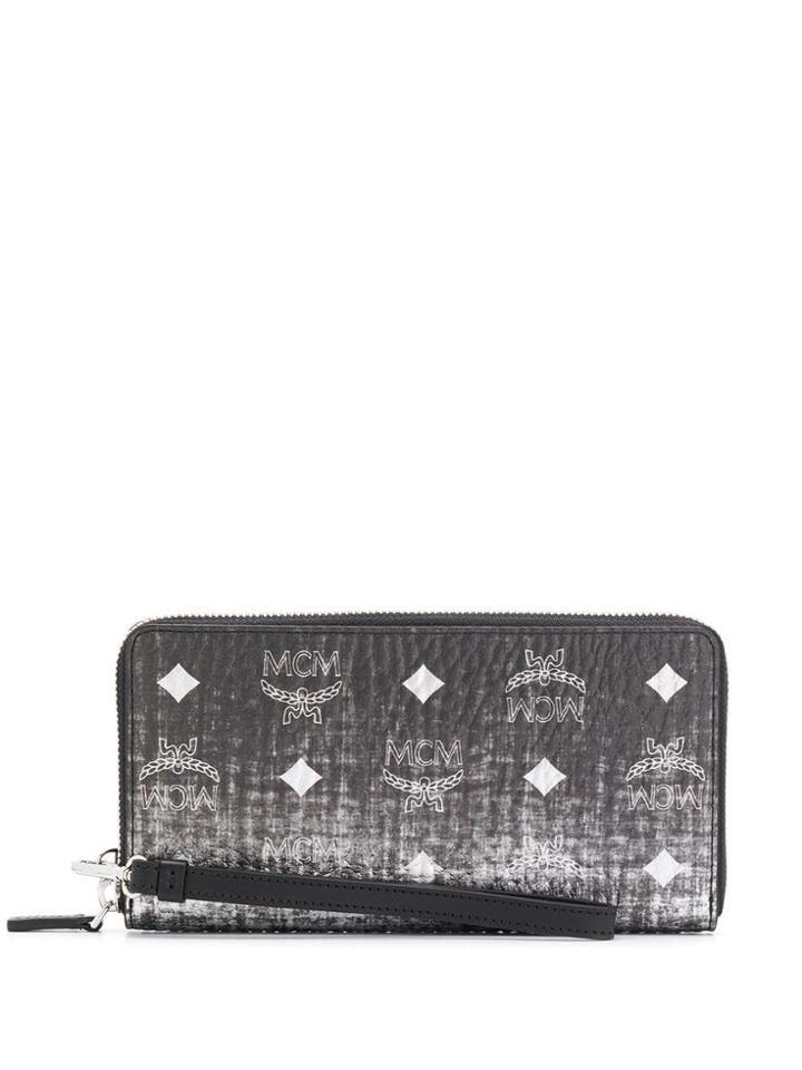 Mcm All-over Logo Wallet - Silver