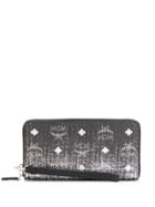 Mcm All-over Logo Wallet - Silver