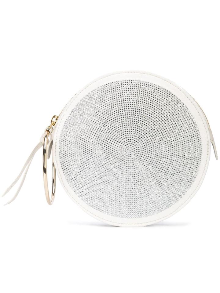Sara Battaglia Ring Circle Tote Bag - White
