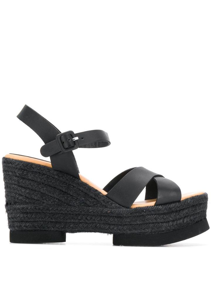 Paloma Barceló Haru Wedge Sandals - Black