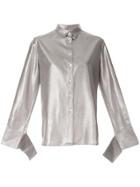 Christopher Esber Oversized Long-sleeve Shirt - Silver
