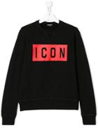 Dsquared2 Kids 'icon' Print Sweatshirt - Black