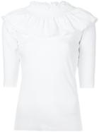 Irene - Smoked Ruffle Jumper - Women - Cotton/nylon/polyester/rayon - 36, White, Cotton/nylon/polyester/rayon