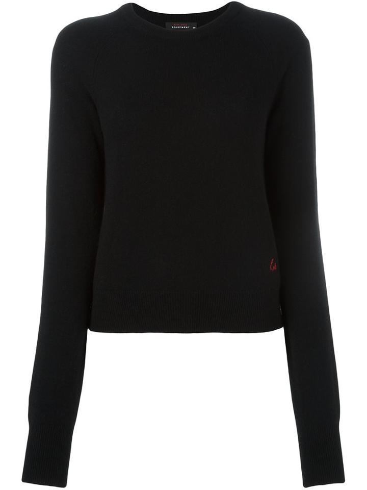 Equipment Kate Moss For Equipment Sweater, Women's, Size: Large, Black, Cashmere