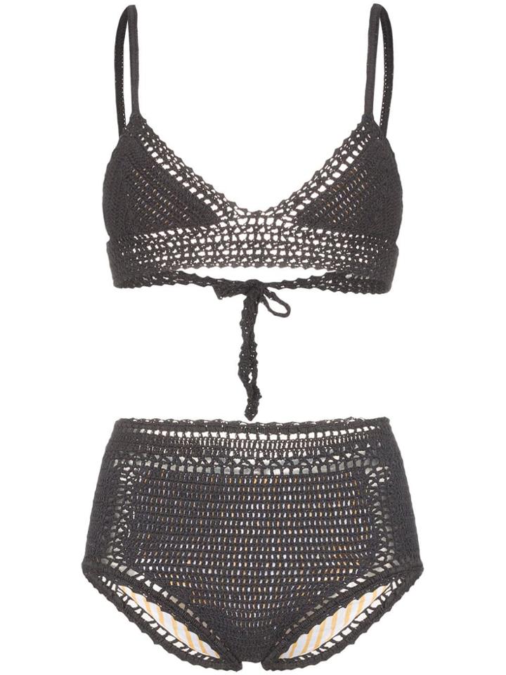 She Made Me Essential Babydoll High Waist Bikini - Grey