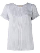 Michael Michael Kors - Pinstripe Blouse - Women - Silk - M, White, Silk