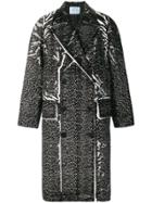 Prada Graphic-print Coat - Black