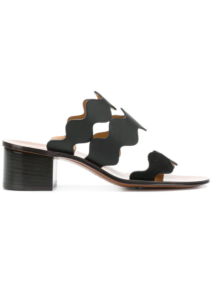 Chloé Lauren Mid-heel Sandals - Black