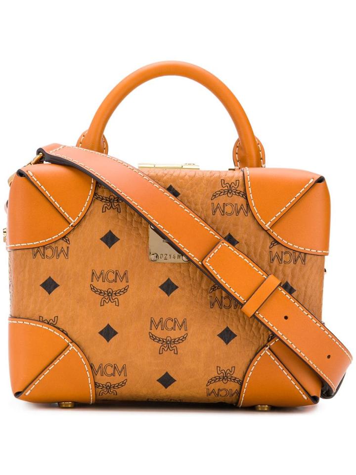 Mcm Mini Visetos Tote - Brown