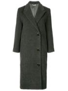 Miu Miu Pre-owned Double Breasted Midi Coat - Grey