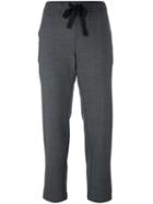 Erika Cavallini 'eleanor' Cropped Trousers, Women's, Size: 42, Grey, Polyester/spandex/elastane/acetate/virgin Wool