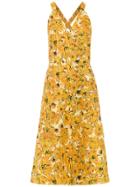 Andrea Marques Midi Printed Dress - Yellow