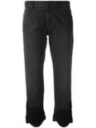 Stella Mccartney 'tomboy' Lace Hem Trousers, Women's, Size: 27, Black, Cotton/spandex/elastane