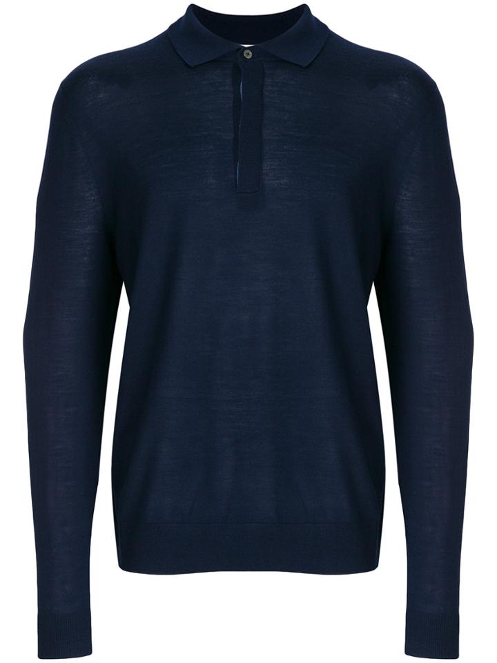 Paul Smith Polo Style Sweater - Blue