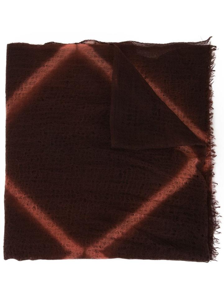 Suzusan Sheer Knitted Scarf - Brown
