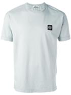 Stone Island Logo Patch T-shirt, Men's, Size: Xxl, Grey, Cotton