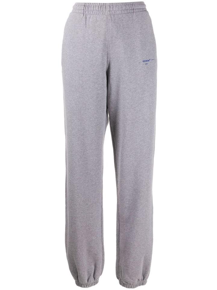 Off-white Logo-embroidered Track Pants - Grey