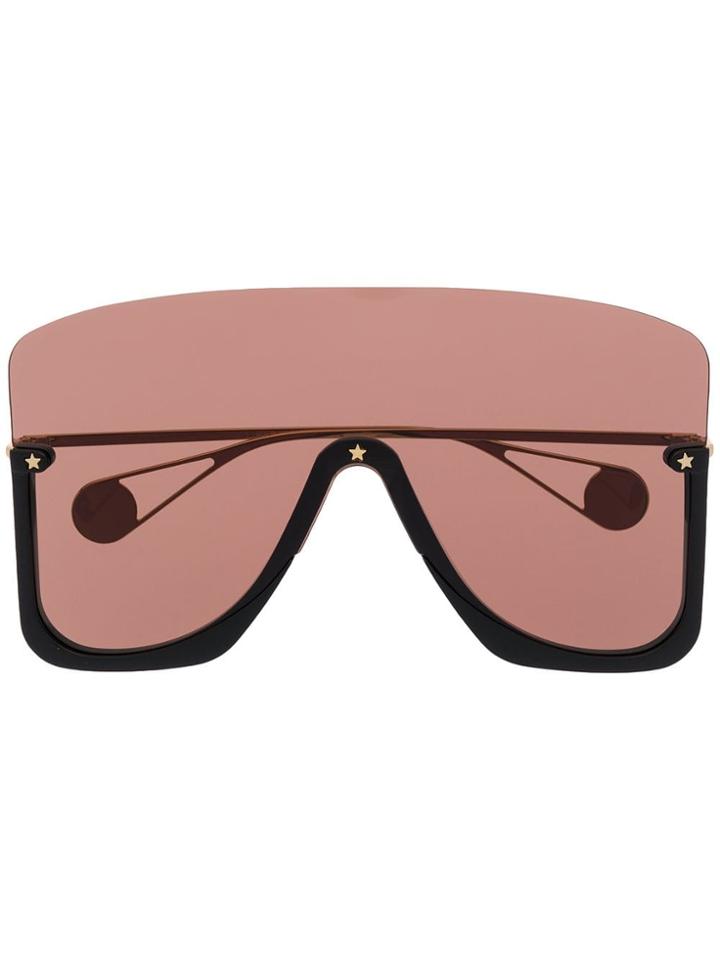 Gucci Eyewear Oversized Aviator Sunglasses - Black