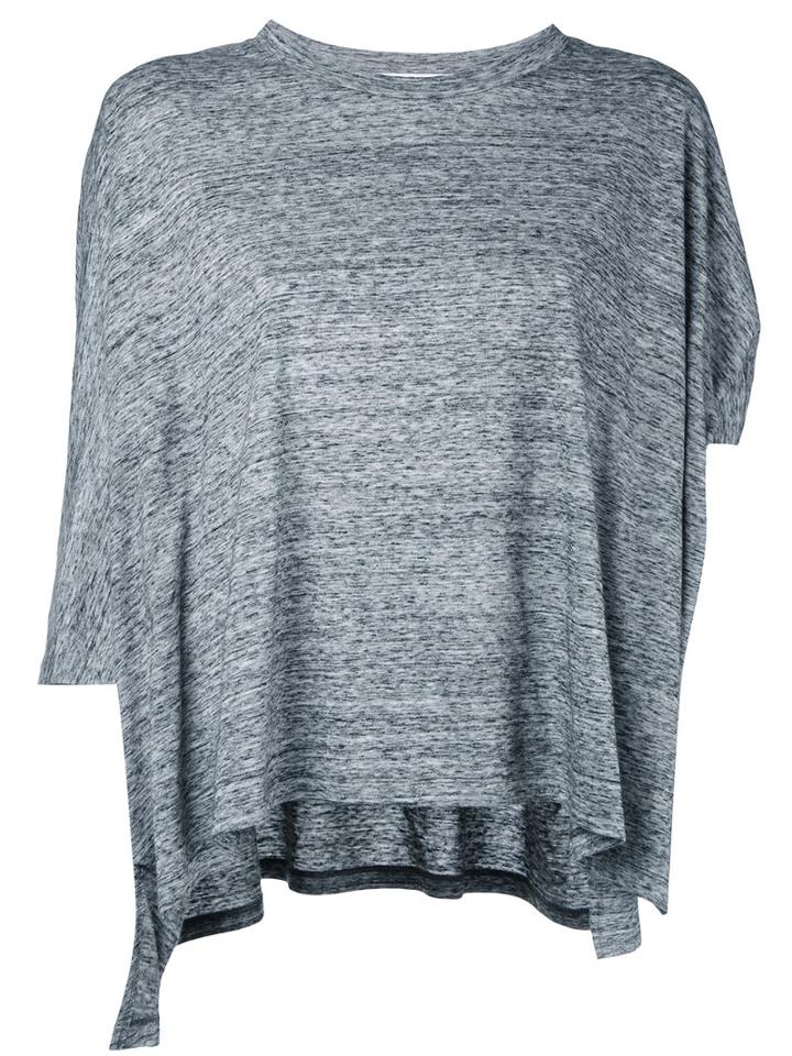 Enföld - Loose Asymmetric Top - Women - Cotton/glass Fiber - 38, Grey, Cotton/glass Fiber
