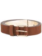 Sofie D'hoore Suede Buckle Belt, Women's, Size: 90, Brown, Leather