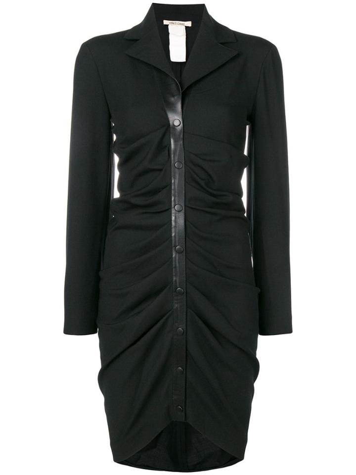 Roberto Cavalli Ruched Mini Dress - Black
