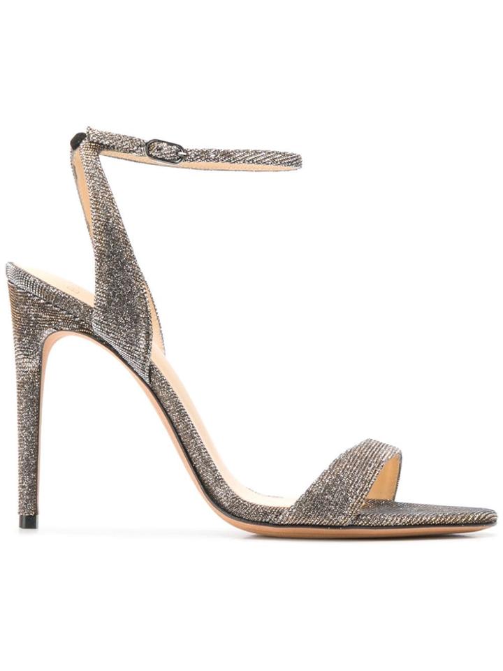 Alexandre Birman Willow 100 Metallic Sandals - Silver