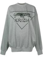 Krizia Round Neck Sweatshirt - Grey