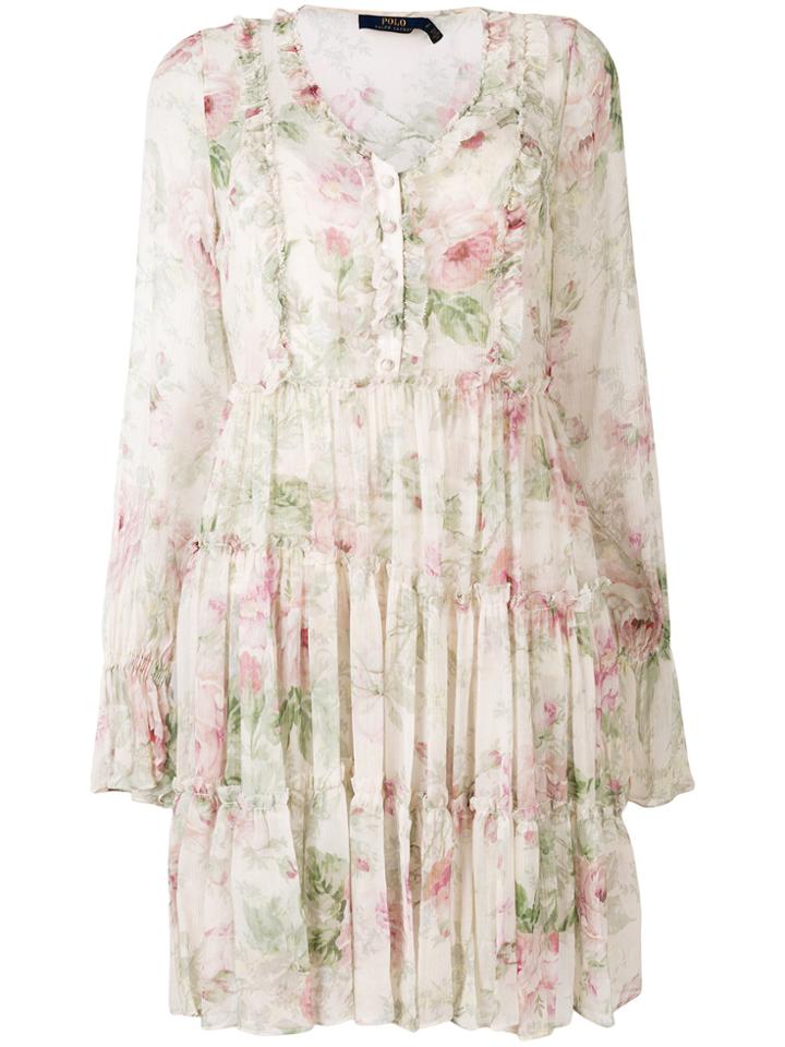 Polo Ralph Lauren Floral Shift Shirt Dress - Nude & Neutrals