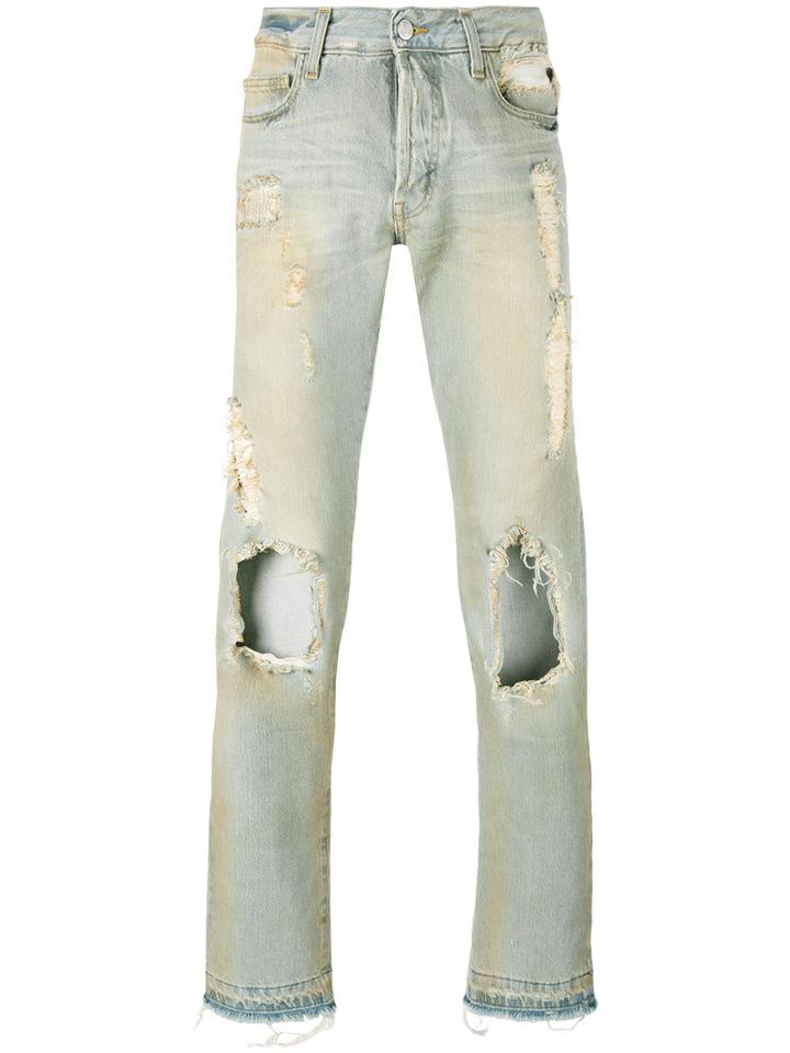 Misbhv - Distressed Slim Fit Jeans - Men - Cotton - 28, Blue, Cotton