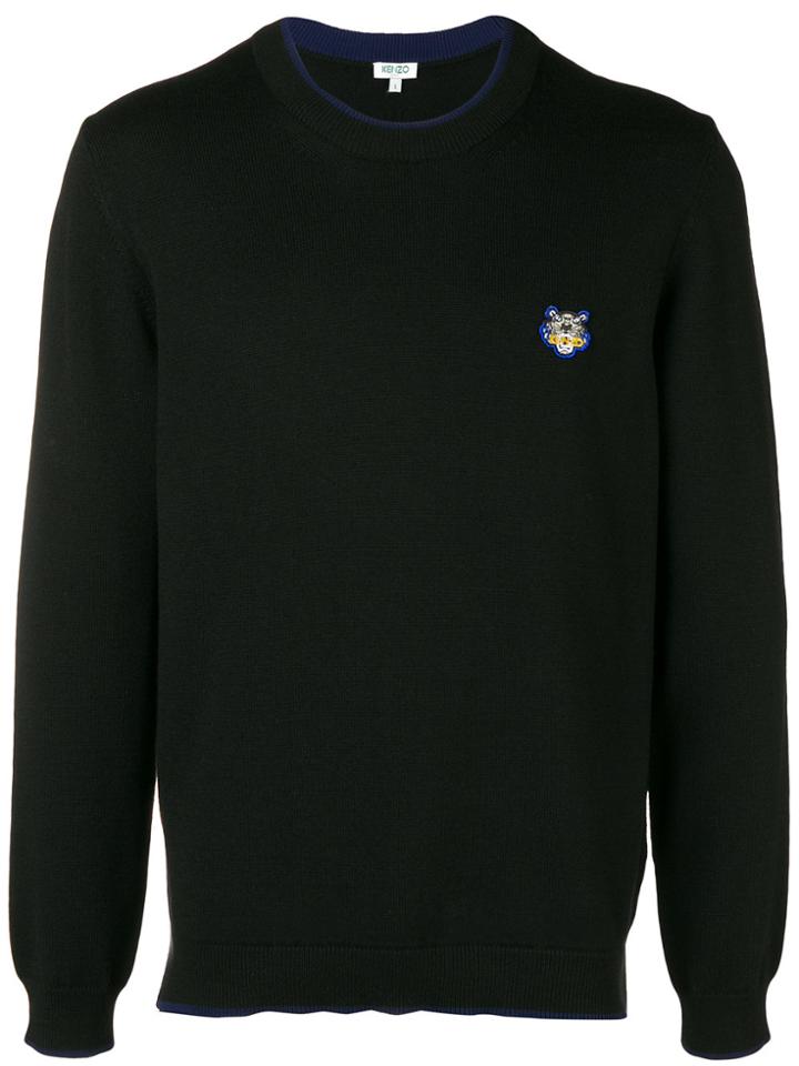 Kenzo Tiger Embroidered Jumper - Black