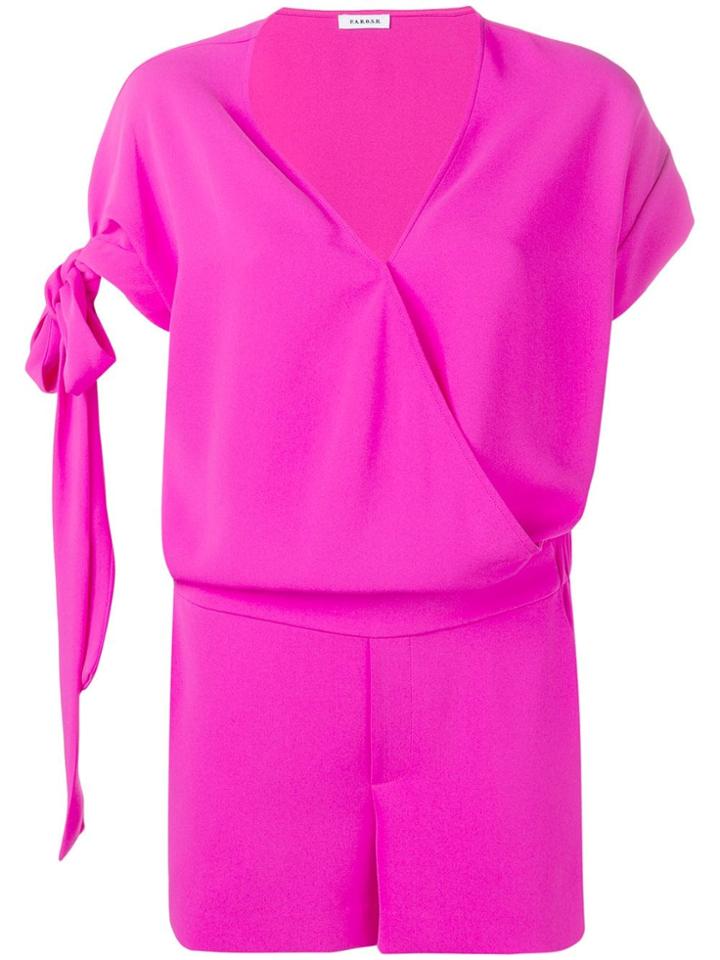 P.a.r.o.s.h. Tie Sleeve Playsuit - Pink