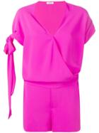 P.a.r.o.s.h. Tie Sleeve Playsuit - Pink