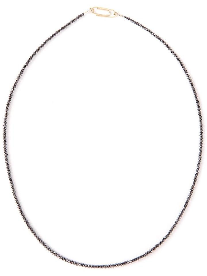 Uzerai Edits Princess Diamond Necklace, Women's, Black, 18kt Gold/diamond