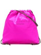 Victoria Beckham Logo Stamp Drawstring Bag - Pink