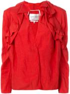 Carmen March Ruffled Detail Blouse - Red