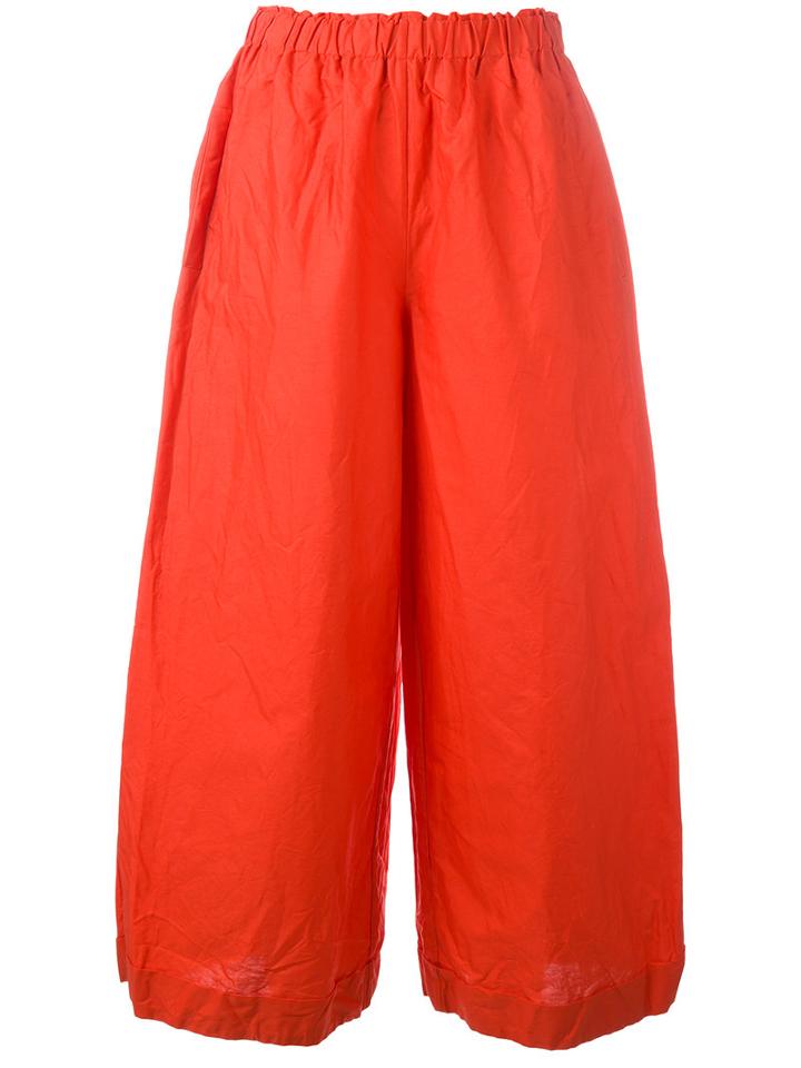 Daniela Gregis Flared Trousers, Women's, Red, Cotton