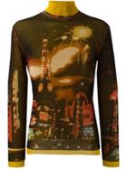 Jean Paul Gaultier Vintage Paris Print Top - Multicolour