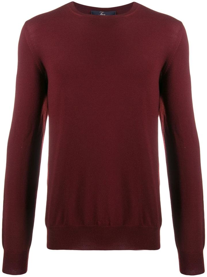 Fay Crew Neck Sweater - Red