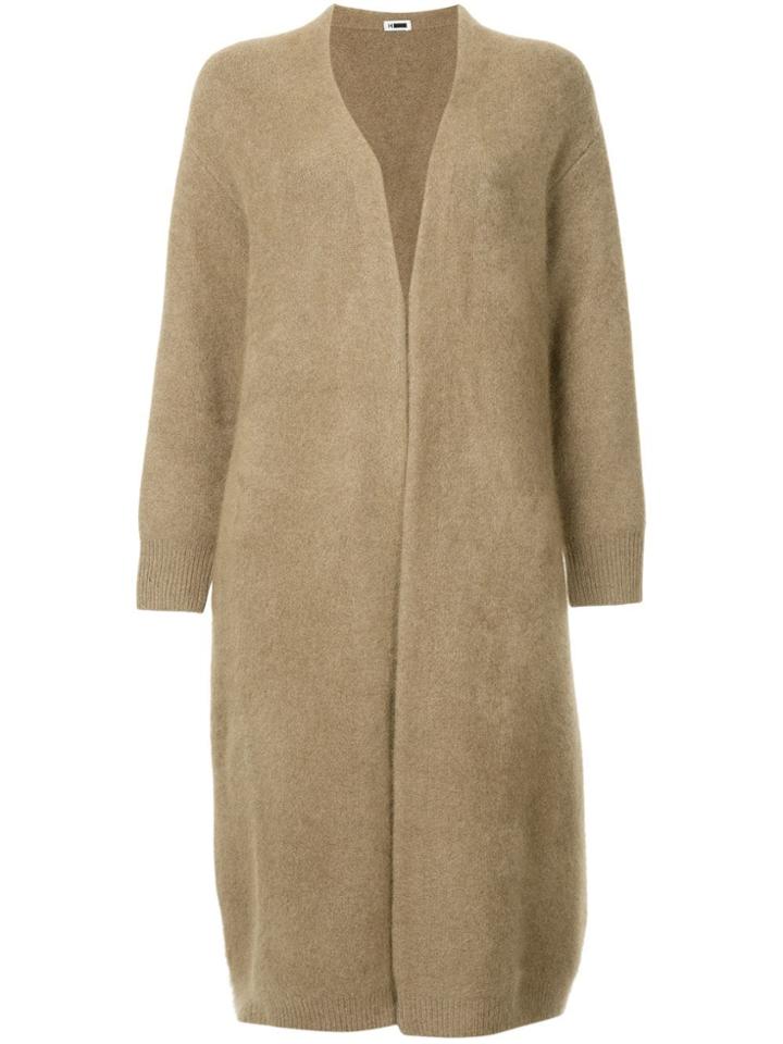 H Beauty & Youth Long Draped Cardigan - Brown