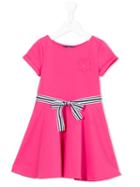 Ralph Lauren Kids Bow Ribbon Waist Dress, Girl's, Size: 7 Yrs, Pink/purple