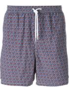 Kiton Circle Print Swim Shorts, Men's, Size: 52, Pink/purple, Polyamide