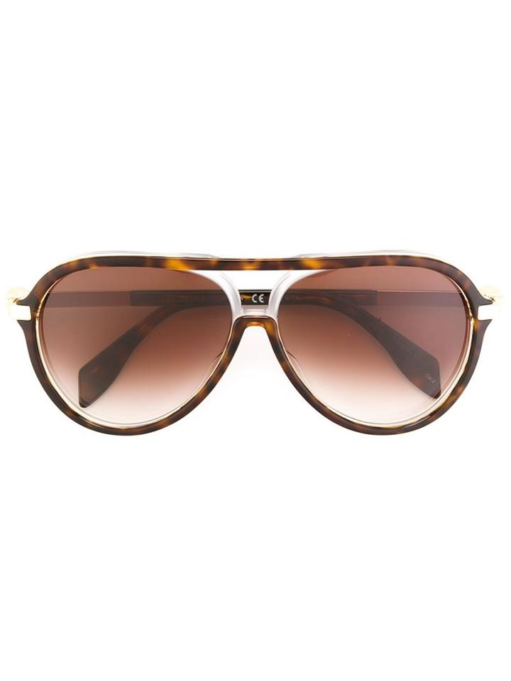 Alexander Mcqueen 'am0021s' Sunglasses, Women's, Brown, Acetate/metal (other)