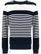 Orlebar Brown Striped Knit Sweater - Blue
