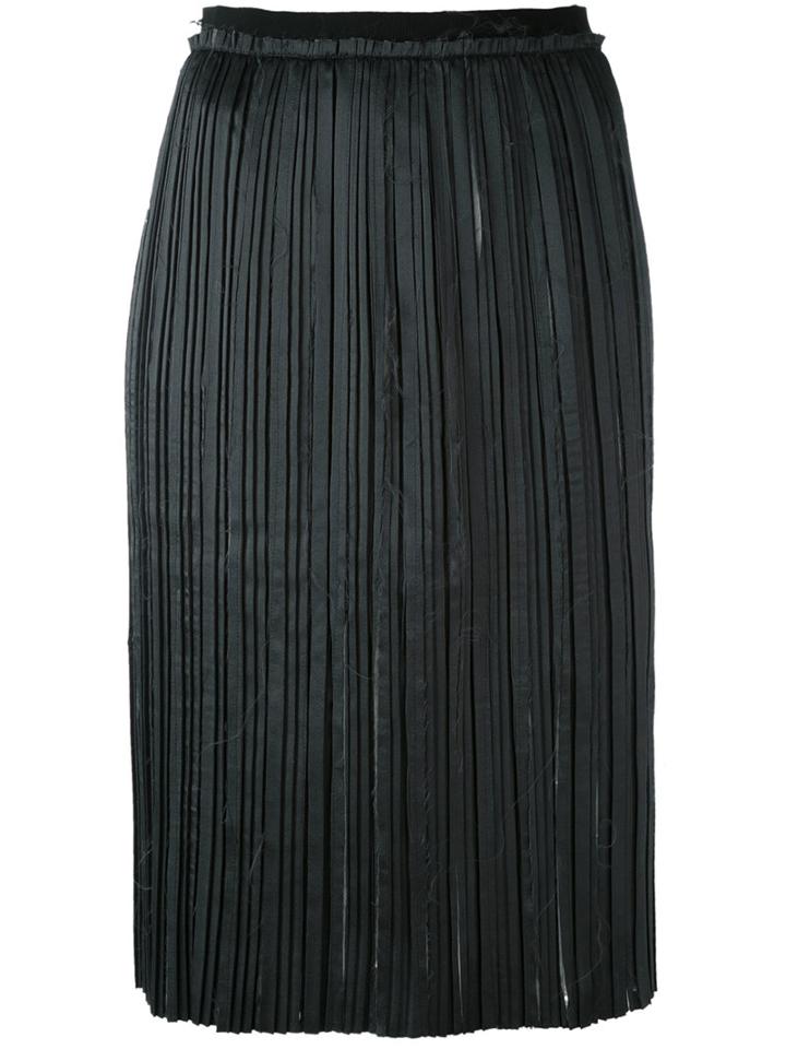 Aviù - Pleated Skirt - Women - Polyester - 42, Black, Polyester