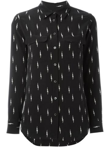 Equipment Kate Moss For Equipment Lightning Print Shirt - Black