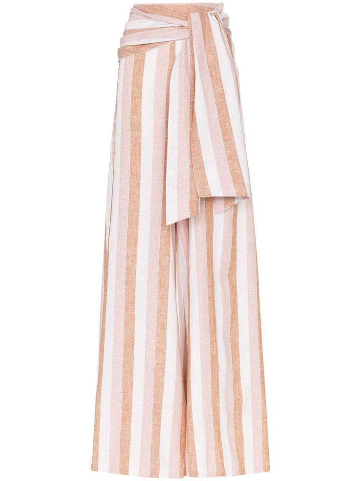 Adriana Degreas Porto Tie Waist Wide Leg Trousers - Pink