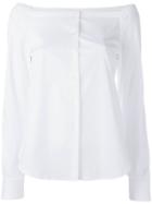 Theory - Off Shoulder Shirt - Women - Cotton/spandex/elastane - S, Women's, White, Cotton/spandex/elastane